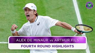 Exciting endtoend encounter  Alex de Minaur vs Arthur Fils  Highlights  Wimbledon 2024 [upl. by Gnues]