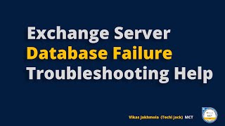 Exchange Server 2019 Troubleshooting  Techi Jack [upl. by Sexton]