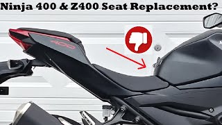 Kawasaki Ninja 400 and Z400 Motorcycle Stock Seat Replacement Options [upl. by Arrehs799]