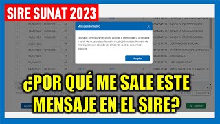 SIRE SUNAT 2023 ¿Por qué no puedo presentar el SIRE ¿Por qué el sistema no me permite [upl. by Larual213]