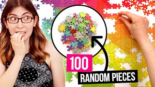 Doing a Jigsaw Puzzle 100 RANDOM PIECES at a Time [upl. by Iroak]