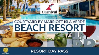 Courtyard by Marriott Isla Verde Beach Resort  Resort Day Pass  Resort Review  San Juan PR [upl. by Lindsey]