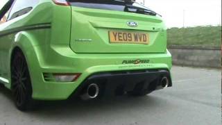 Focus RS Mk2 2009 400BHP Monster with Milltek Sport Turbo Back De Cat Exhaust from Pumaspeed [upl. by Sewoll]