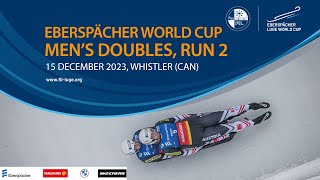 RELIVE  Mens Doubles Run 2  EBERSPÄCHER Luge World Cup  Whistler CAN [upl. by Bernita]