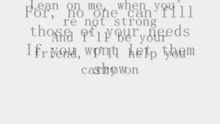 Lean On Me with Lyrics [upl. by Krista]