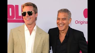 Brad Pitt und George Clooney Gut gelauntes Duo bei Wolfs Premiere [upl. by Kaitlyn338]