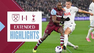 Extended Highlights  Spoils Shared In London Derby  West Ham 11 Tottenham  Premier League [upl. by Toille]