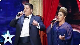 Opera duo Kieran and Sarah sing Barcelona  Britains Got Talent 2014 [upl. by Regni]