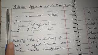 Minkowski space and Lorentz transformation [upl. by Chauncey]