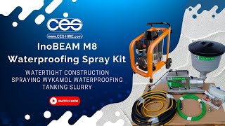 InoBEAM M8 spraying Wykamol Waterproofing Tanking Slurry [upl. by Pickens253]