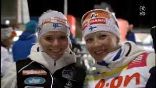 Kaisa Mäkäräinen und Mari Laukkanen siegreich in Kontiolahti 2014 [upl. by Odnalref185]