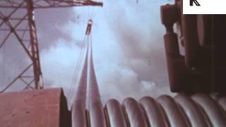 1970 UK National Grid Electricity Pylons Erected Archive Footage [upl. by Anil]