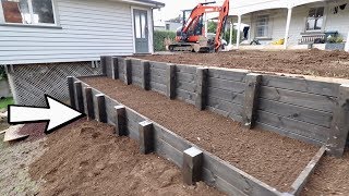 Build a Retaining Wall FINISHED Part 3 [upl. by Eserehc]