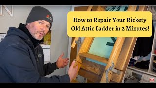 How to Repair an Old Wooden Attic Ladder in 2 Minutes [upl. by Niawd]