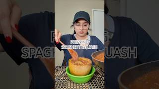 Prepping my spaghetti squash dinner healthyfood foodies spaghettisauce [upl. by Beau]