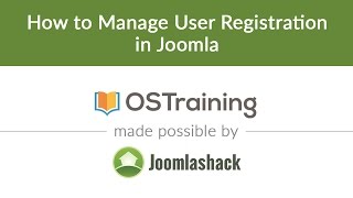 Joomla Beginner Class Lesson 38 How to Manage the User Registration in Joomla [upl. by Einnep578]