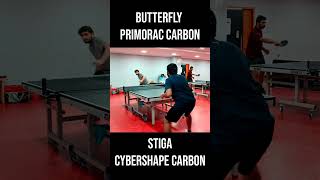 Butterfly Primorac Carbon Vs Stiga Cybershape Carbon [upl. by Hach45]