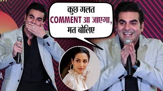 Arbaaz Khan giggles on Malaika Aroras question [upl. by Keyek]