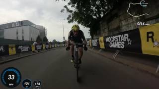 Red Hook Crit 2016  Milan  Qualifying Crash  Aventon Bikes [upl. by Nauqit]