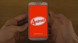 Samsung Galaxy S4 Android 44 KitKat  First Look amp Setup [upl. by Kotz]