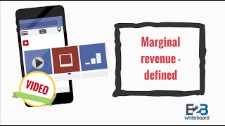 Marginal revenue  defined [upl. by Killam]