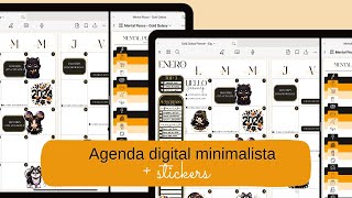 LA AGENDA DIGITAL MÁS ELEGANTE Y FUNCIONAL PARA 2024  NUEVOS STICKERS [upl. by Arabelle]