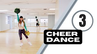 Cheer dance routine 3  step by step cheerleader dance tutorial pom poms cheer fitness dance [upl. by Leaffar952]