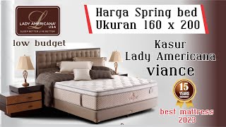 Kasur Spring bed size 160x200 lady americana viance harga sesuai kualitas [upl. by Nolita]