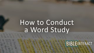 How to Conduct a Word Study Using an Interlinear Bible [upl. by Alyahc]