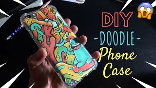 How to make your own Doodle Phone Case  DIY cheap easy custom Iphone case [upl. by Durrell499]