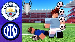 JOGUEI A FINAL DA CHAMPIONS LEAGUE NO ROBLOX SUPER LEAGUE SOCCER [upl. by Kimura]