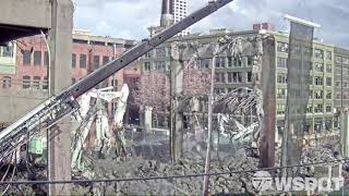 Demolishing Seattle’s Alaskan Way Viaduct Single span removal timelapse [upl. by Mano]