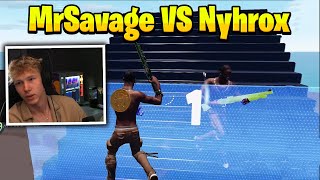 MrSavage VS Nyhrox 1v1 Buildfights [upl. by Cirnek599]