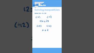 Solving Linear Inequalities maths gcse inequalities solvinginequalities [upl. by Gnilrits]