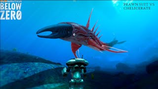 Subnautica Below Zero Prawn Suit vs Chelicerate [upl. by Ycnahc]