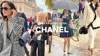 CHANEL 🇫🇷STREET STYLE SPRING SUMMER 2024 ⚜️SPRING 2024 TRENDS PARIS FASHION WEEK voguefrance [upl. by Mich]