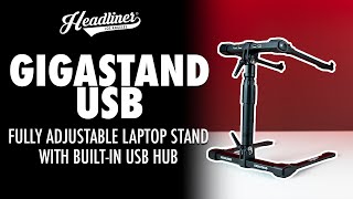 Gigastand USB  Fully Adjustable Laptop Stand with BuiltIn USB Hub [upl. by Ardnod470]