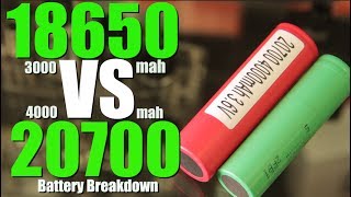 18650 vs 20700 MOD BATTERY BREAKDOWN [upl. by Frum529]