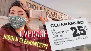 Dollar General 25 CENT CHRISTMAS SALE  HIDDEN CLEARANCE  OVERAGE Get PAID to Shop [upl. by Ylrebmi]