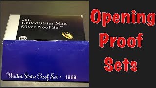 Breaking Open A 2011 Silver Proof Set Opening a 1969 Proof Set [upl. by Aleafar]