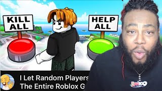 Temprist Let Random Players Control The Entire Roblox Game  PURE CHAOS  JOEY SINGS REACTS [upl. by Attesoj365]