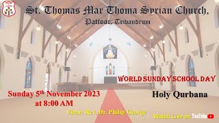 Holy Qurbana Live  St Thomas Mar Thoma Syrian Church  Pattoor Trivandrum [upl. by Lachus]