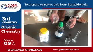 To prepare cinnamic acid from Benzaldehyde [upl. by Noived]