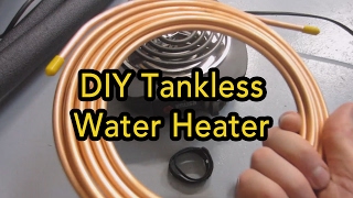 DIY Tankless Inline Water Heater from quotScratchquot [upl. by Binnie]