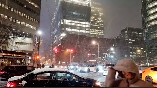 TORONTO LIVE WINTER STORM Dealing With Nasty Blowing Snow Along Downtown Streets On Friday Night [upl. by Carder]