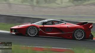 Assetto Corsa Okayama Grand Prix Ferrari FXX K World Record 126268 TV Cam [upl. by Quickman255]