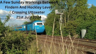 A few Sunday Workings between Findern and Hockley Level Crossing Uttoxeter Sunday July 21st 2024 [upl. by Acisey]