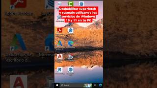 Deshabilitar Superfetch y Sysmain utilizando los servicios de Windows 10 y 11 en tu PC💻 ✅shorts [upl. by Lochner]