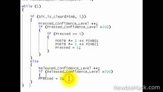 14 Arduino for Production AVR Atmega32  Button Debouncing through Software [upl. by Maxwell]