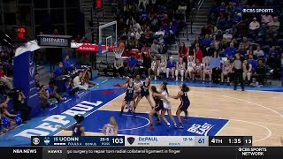 DePaul WBB Highlights vs UConn  225 [upl. by Hepsiba932]